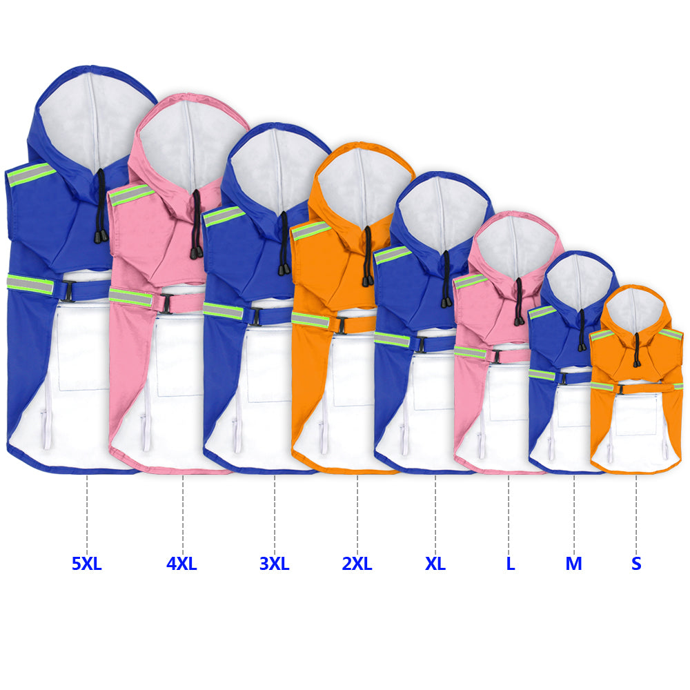 Waterproof Reflective Dog Raincoat – All-Weather Protection for Small to Large Dogs