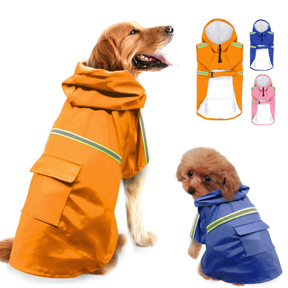 Waterproof Reflective Dog Raincoat – All-Weather Protection for Small to Large Dogs